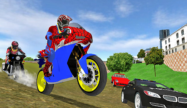 Simulador de superhéroes de acrobacias de moto