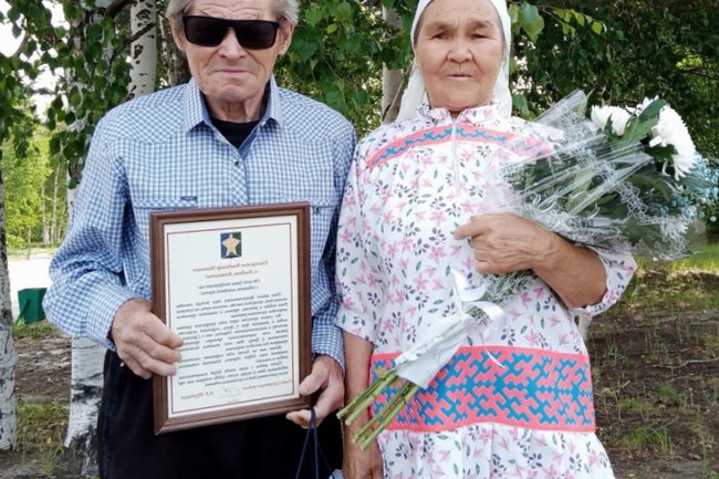 Семейная пара Сопочиных из Русскинской отметила 55-ю годовщину совместной жизни