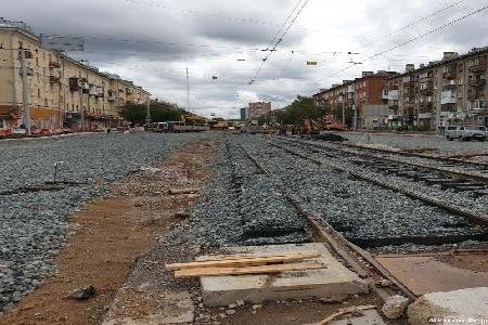 В Перми укладывают бесшовные трамвайные пути