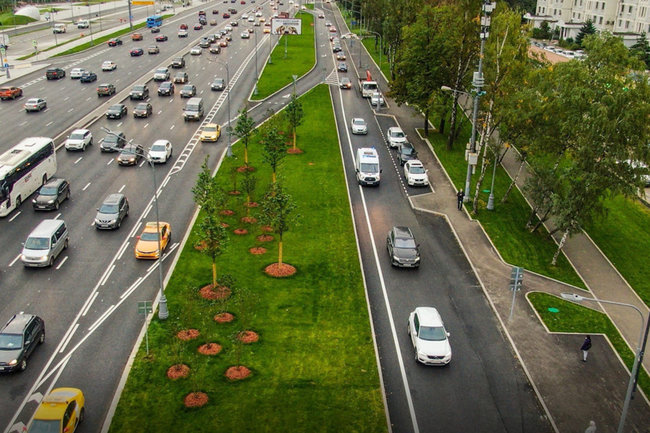 Москва Ленинский проспект дома дорога машины машина пробка