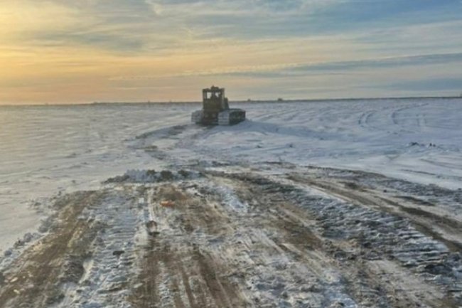 Строительство зимника в ХМАО