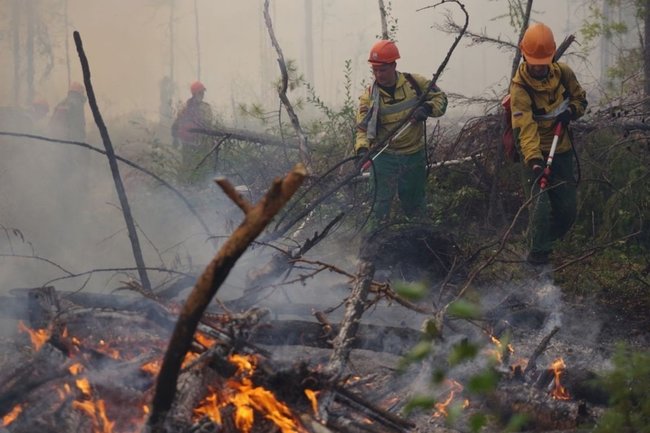 Ямальские пожарные остановили огненную стихию