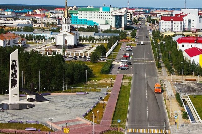 Губкинский вид сверху ЯНАО