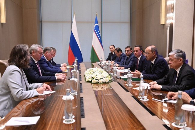 Встреча премьера Узбекистана и губернатора Новосибирской области