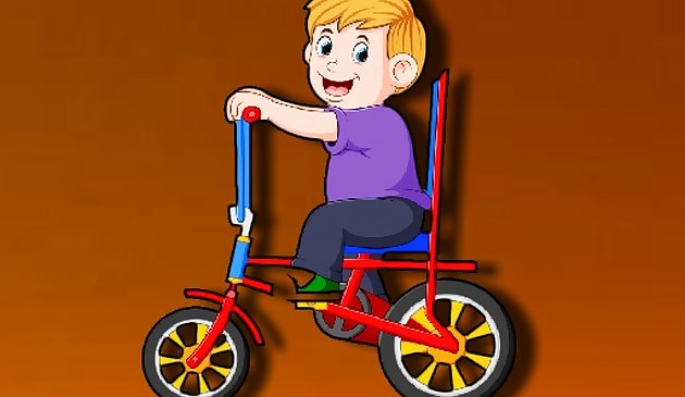 Jigsaw de bicicleta de desenho animado