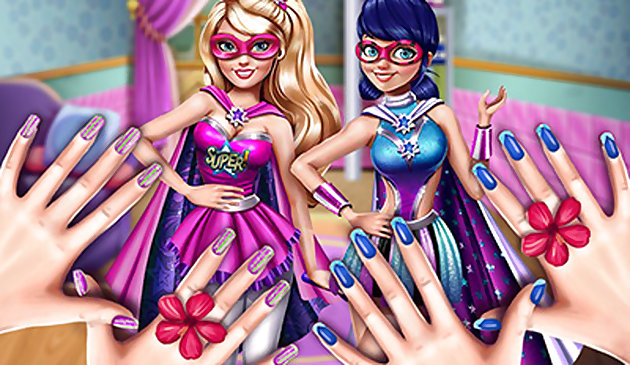 Salón de uñas de princesas superheroínas