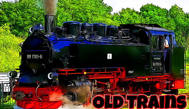 Старые поезда пазл