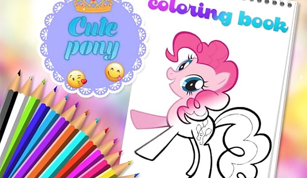 Libro da colorare Cute Pony