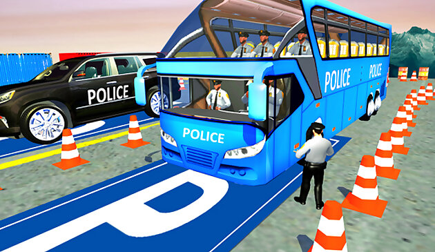 Bãi đậu xe buýt cảnh sát Hoa Kỳ 3D