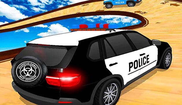 警察プラドカースタントランプカーレースゲーム3D